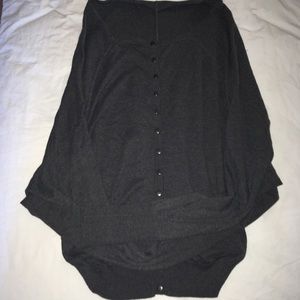 Gray knit All Saints button-down cardigan